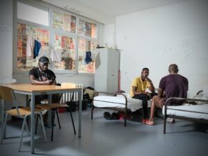 Foto: Bewohner der ZAST in Halberstadt